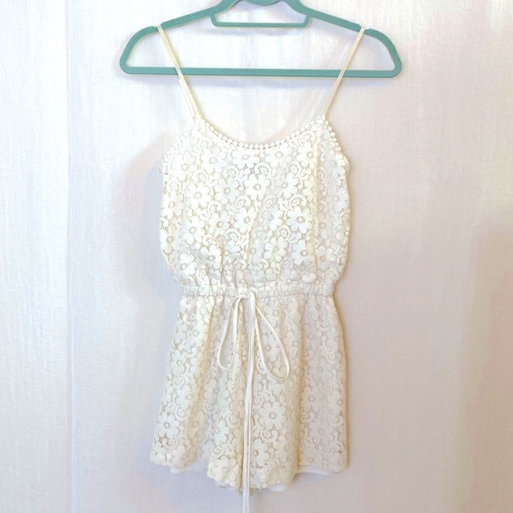 Romper Lace Off- White Size XS